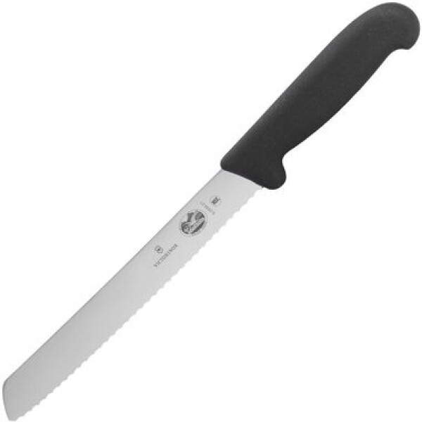 VICTORINOX Fibrox nôž na pečivo 21 cm / vrúbkovaná čepeľ / Dĺžka čepele 21 cm (V-5.25 33.21)