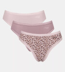 SLOGGI GO CRUSH - 3× vysoko strihané tangá z organickej bavlny Sloggi MULTIPLE COLOURS 1 XL