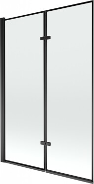 MEXEN - Castor vaňová zástena 2-krídlo 120 x 150, čierna vzor, čierna 892-120-002-70-70
