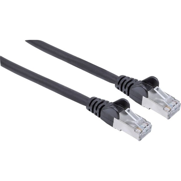 Intellinet 741163 RJ45 sieťové káble, prepojovacie káble CAT 6A S/FTP 20.00 m čierna fóliové tienenie, tienenie pletivom, tienený, bez halogénov 1 ks; 741163