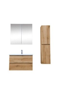 Kúpeľňová skrinka s umývadlom SAT B-Way 79x50x45 cm dub mat KSETBWAY22 KSETBWAY22