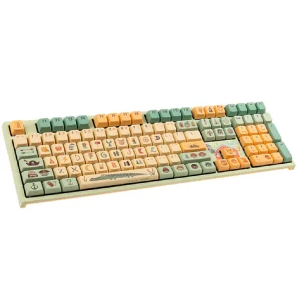 Ducky x Dimanche One 2 Pre Peter Pan Varmilo V2 Iris zelená / herná klávesnica / mechanická / drôtová USB-C / US (DKON2208S-JTWPHZZW2)