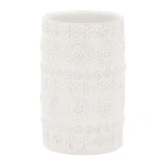Spirella RELIEF kelímok na kefky biely / porcelán (7610583199232)