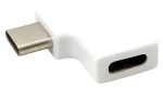 OEM USB-C (M) - USB-C (F) lomená 90° biela / Redukcia / USB 2.0 (12.03.2996)