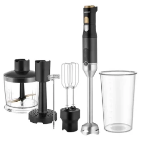 Sencor SHB 6442BK čierna / tyčový mixér / 1200W / nádoba 800 ml / sekáčik 500ml / šľahacia metla (8590669346288)