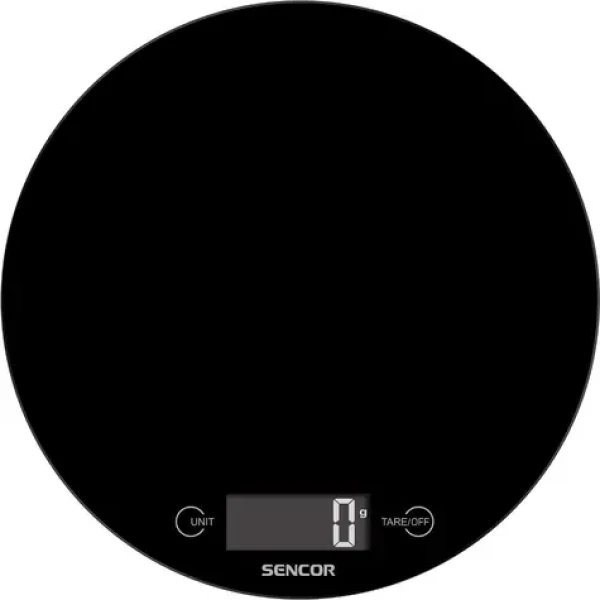 Sencor SKS 5330 čierna / digitálna kuchynská váha / max. 5 kg / funkcia TARE / tvrdené sklo (8590669327898)