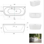 BESCO - Voľne stojaca vaňa VISTA (TURSI) - Farba - Biela, Rozmer vane - 140 × 75 cm VANTUR140