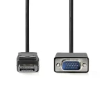 Nedis DisplayPort - VGA kábel čierna 2 m / Kábel / DisplayPort - VGA (D-Sub) / max. 1080p (CCGB37301BK20)