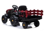 Mamido Detský elektrický traktor Farmer s vlečkou a lopatou červený