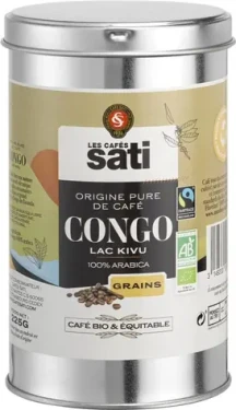 Les Cafés Sati Congo Bio Fairtrade 225 g / Zrnková káva / 100% Arabica (100002128228)