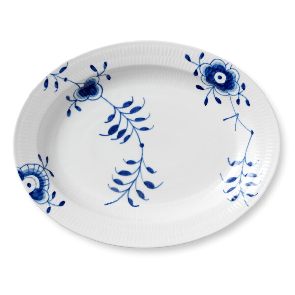 Royal Copenhagen Porcelánový oválny tanier Blue Fluted Mega 36,5 cm