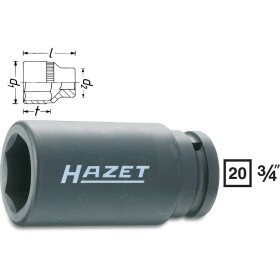 Hazet HAZET silový nástrčný kľúč 3/4 (20 mm) 1000SLG-30; 1000SLG-30