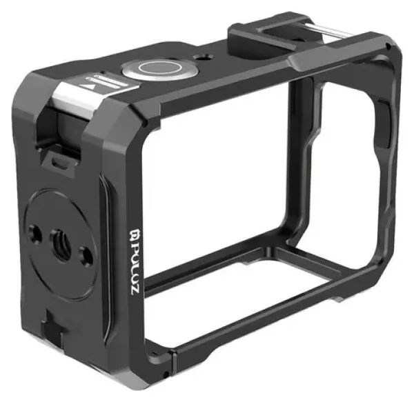 Puluz PU1074B / Kovové puzdro / pre DJI OSMO Action 6 / Hliníková zliatina / Cold shoe, 1/4" závit (PU1074B)