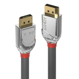 Lindy Cromo Line sivá / Prípojný kábel / DisplayPort - DisplayPort / 3 m / 4K / 60 Hz (36303)
