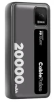 Obal:Me CablePulse 20000mAh 22,5W čierna / Powerbanka / integrované káble / USB-C / USB-A (8596311292484)