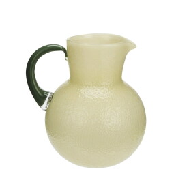 MADAM STOLTZ Sklenený džbán Light Yellow/Green