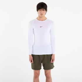 Tričko Nike Pro Men's Dri-FIT Tight Long-Sleeve Fitness Top White/ Black XXL