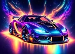 Norimpex Diamantové maľovanie Neónový športiak