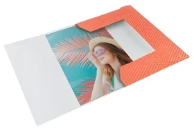 ESSELTE Dosky na dokumenty Colour'Breeze koralová / A4 / kartón / s gumičkou (628494)