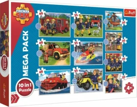 Trefl - Puzzle - Požiarnik Sam 10v1
