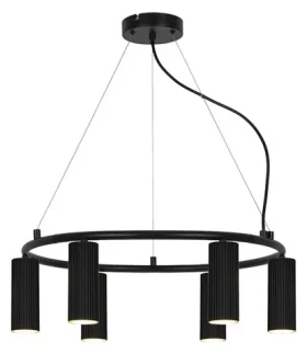 Domoletti Icel čierna / Závesné svietidlo / 6x GU10 (P16065-6RP D5H13 BK)