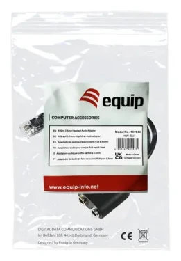 Equip audio adaptér RJ9 - 2x Jack 3,5mm černá / Audio adaptér / 0,25 m (147944)