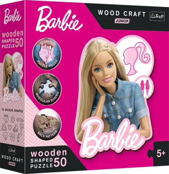 Trefl Wood Craft Junior - Puzzle - Krásna Barbie