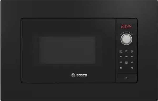 BOSCH Serie 2 BFL623MB3 čierna / Vstavaná mikrovlnná rúra / 20 l / 800 W / 5 úrovní výkonu (BFL623MB3)