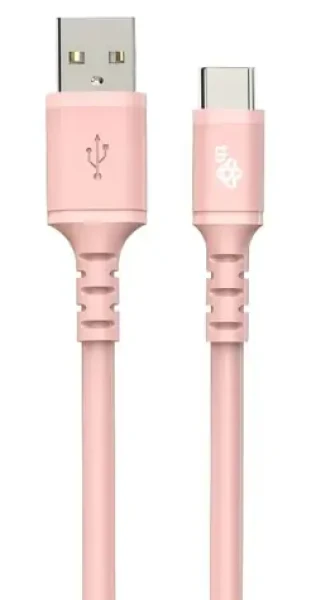 TB Touch USB-A - USB-C ružová / dátový kábel / 1 m / silikónový (AKTBXKUCMISI10P)