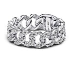 Pandora Výrazný strieborný prsteň s kubickými zirkónmi Timeless 193557C01 52 mm
