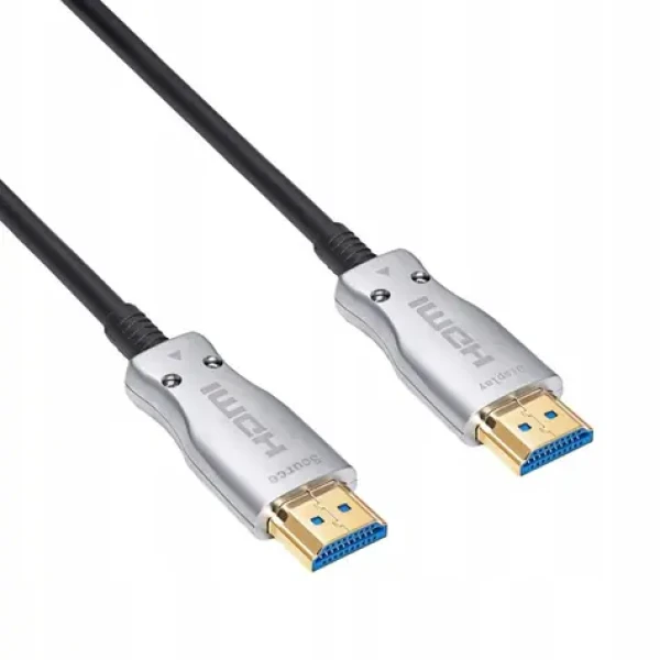 Akyga Optický kábel HDMI 2.1 (M) čierny 10m / Optický kábel HDMI / AOC / 8K / 48Gbps (AK-HD-100L)