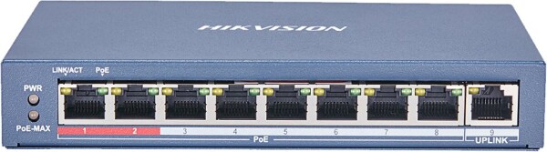 Hikvision Hikvision | 8-Port Gigabit Switch | DS-3E0109P-E(C) | Unmanaged | Desktop | PoE/Poe+ jungtys quantity 8