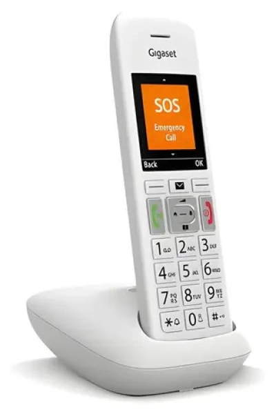 Gigaset E390 biela / Bezdrôtový telefón / DECT / Telefónny zoznam 200 kontaktov / Babyfón (S30852-H2908-C102)