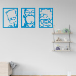 Veselá Stena Samolepka Bart Homer Lisa Simpsonovci Farba: oranžová, Veľkosť: 80 x 32 cm