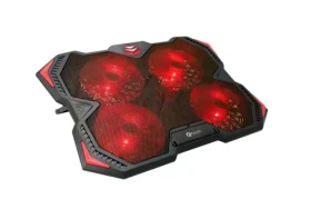 C-tech Zefyros čierna / chladiaca podložka pre notebook 15.6" / regulácia otáčok / LED podsvietenie (8594125009434)