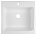 SAPHO SAPHO - ARYA keramický drez s otvorom pre batériu 66x62cm, biela 50166