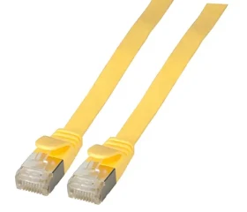 EFB U/FTP Cat6A 2 m žltá / Plochý patch kábel / RJ-45 / PVC / 10 Gbit/s (K5545GE.2)