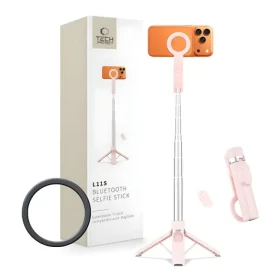 Tech-Protect L11S MagSafe ružová / Selfie tyč / Bluetooth spúšť / MagSafe úchyt