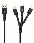 Epico Dátový USB-A kábel 3v1 čierna / Lightning (M) / microUSB (M) / USB Type-C (M) (9915111300013)