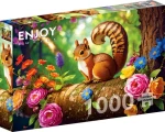ENJOY Puzzle Kvitnúca veverička