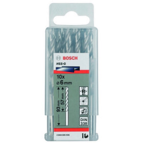 Vrták do kovu BOSCH HSS-G, 6x57x93mm 10ks v balenie
