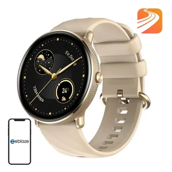 Zeblaze GTR 3 Pre zlatá / Chytré hodinky / 1.43 "AMOLED / BT 5.2 / iOS, Android (GTR 3 Pro Gold)