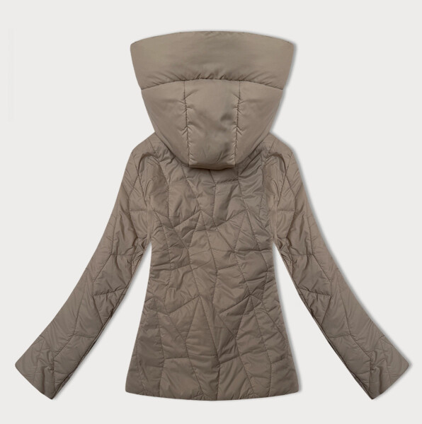 Tenká béžová dámska prešívaná bunda s kapucňou J Style (16M9250-62) odstíny béžové S (36)