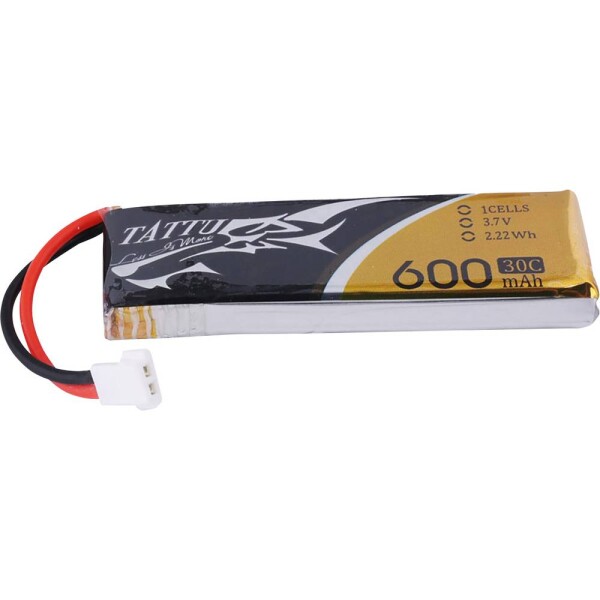 Tattu akupack Li-Pol 3.7 V 600 mAh Počet článkov: 1 30 C SoftCase Molex konektory; TA-30C-600-1S1P-Molex-1