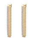 Brosway Pozlátené dlhé náušnice s kubickými zirkónmi Desidery BEIE030