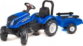 FALK Šliapací traktor 3080AB New Holland T6 s vlečkou