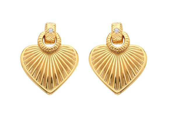 Hot Diamonds Romantické pozlátené náušnice s diamantmi Jac Jossa Soul DE807