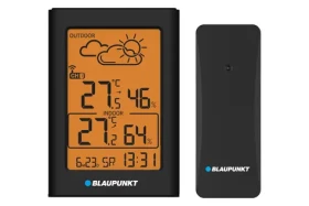 Blaupunkt WS15BK čierna / Meteostanica / vonkajší teplomer / hodiny / kalendár (5901750507472)