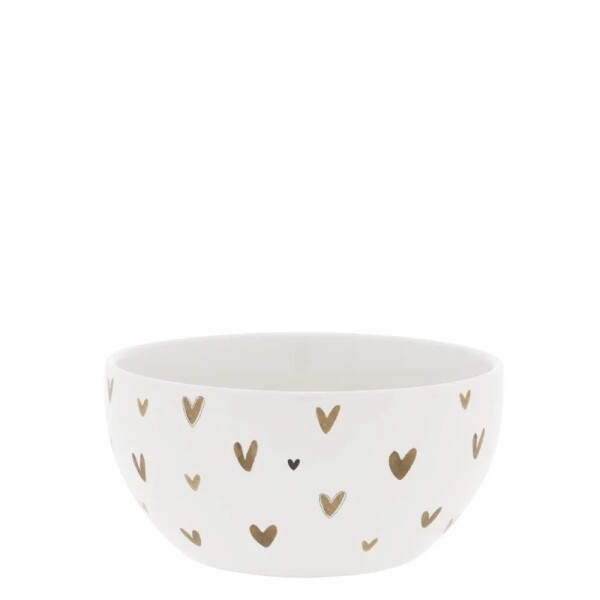 Bastion Collections Keramická miska Hearts in Brown 300 ml
