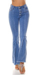 Sexy Highwaist flared Jeans with decorative seam denimblue 36